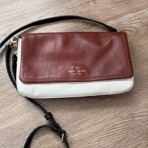 Kate Spade Burgundy and Cream Wristlet